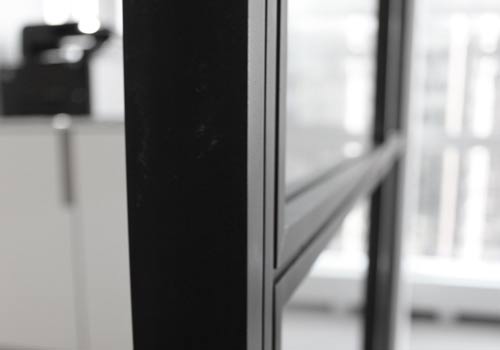 Parametric blackened steel door profile